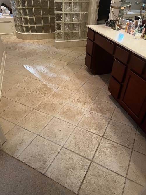 Tile Cleaning Before